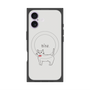 プレミアムスクエアケース with MagSafe［ 蝶ネクタイねこ - White ］