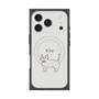 プレミアムスクエアケース with MagSafe［ 蝶ネクタイねこ - White ］