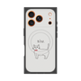 プレミアムスクエアケース with MagSafe［ 蝶ネクタイねこ - White ］