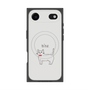 プレミアムスクエアケース with MagSafe［ 蝶ネクタイねこ - White ］