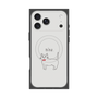 プレミアムスクエアケース with MagSafe［ 蝶ネクタイねこ - White ］