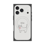 プレミアムスクエアケース with MagSafe［ 蝶ネクタイねこ - White ］