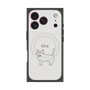 プレミアムスクエアケース with MagSafe［ 蝶ネクタイねこ - White ］