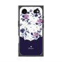 プレミアムスクエアケース with MagSafe［ ツインドットフラワー - Navy ］