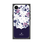 プレミアムスクエアケース with MagSafe［ ツインドットフラワー - Navy ］