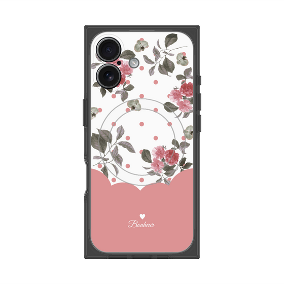 プレミアムスクエアケース with MagSafe［ ツインドットフラワー - Pink ］