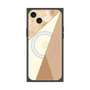 プレミアムスクエアケース with MagSafe［ マーブルトライアングルパレット - Beige ］