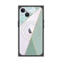 プレミアムスクエアケース with MagSafe［ マーブルトライアングルパレット - Green ］