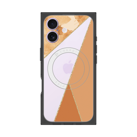 プレミアムスクエアケース with MagSafe［ マーブルトライアングルパレット - Orange ］