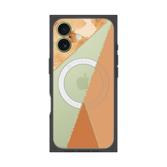 プレミアムスクエアケース with MagSafe［ マーブルトライアングルパレット - Orange ］