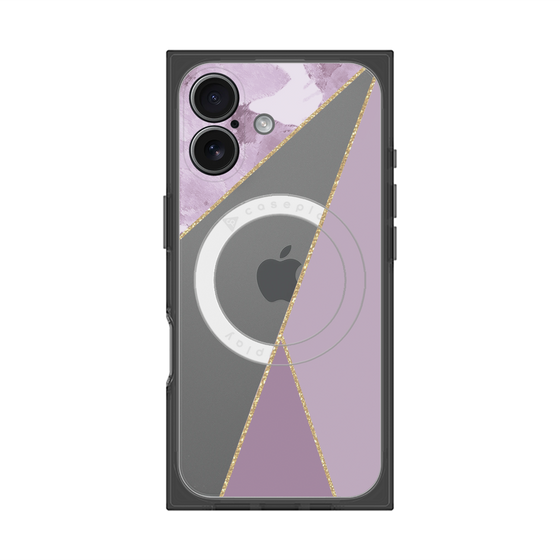 プレミアムスクエアケース with MagSafe［ マーブルトライアングルパレット - Purple ］