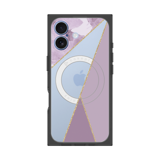 プレミアムスクエアケース with MagSafe［ マーブルトライアングルパレット - Purple ］