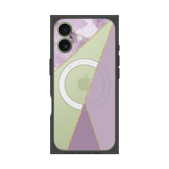 プレミアムスクエアケース with MagSafe［ マーブルトライアングルパレット - Purple ］