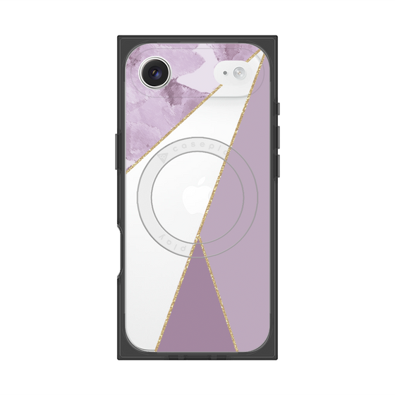 プレミアムスクエアケース with MagSafe［ マーブルトライアングルパレット - Purple ］