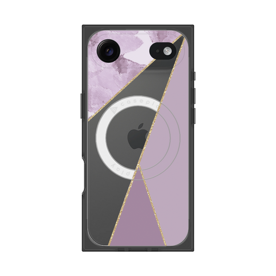 プレミアムスクエアケース with MagSafe［ マーブルトライアングルパレット - Purple ］