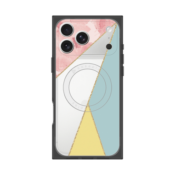 プレミアムスクエアケース with MagSafe［ マーブルトライアングルパレット - Mix ］
