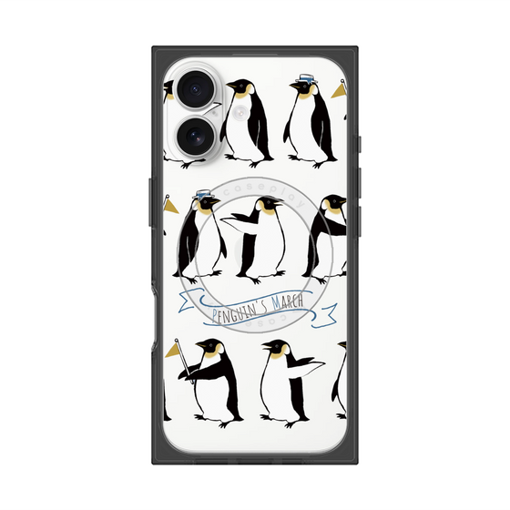 プレミアムスクエアケース with MagSafe［ キュートペンギンマーチ ］