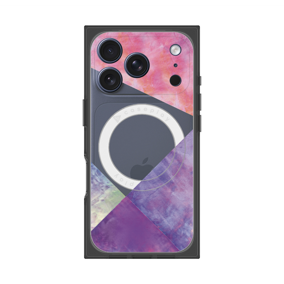 プレミアムスクエアケース with MagSafe［ 朝焼けパステルパレット - Purple ］