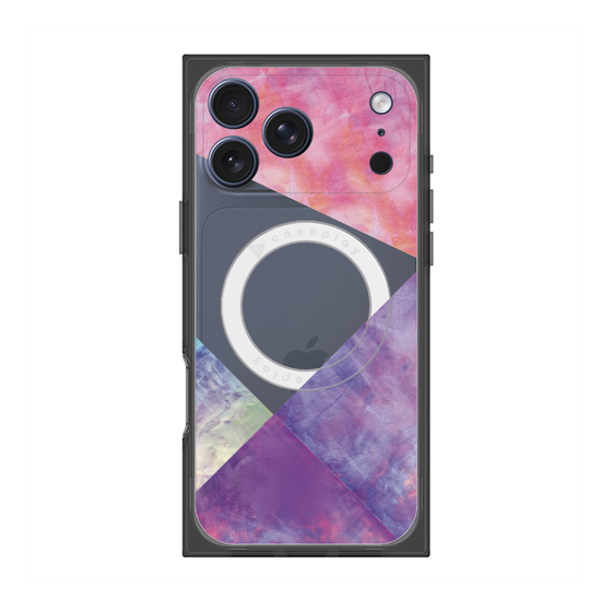 プレミアムスクエアケース with MagSafe［ 朝焼けパステルパレット - Purple ］
