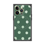 プレミアムスクエアケース with MagSafe［ 水彩ドット・レトロカラー - Green ］