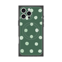 プレミアムスクエアケース with MagSafe［ 水彩ドット・レトロカラー - Green ］