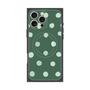 プレミアムスクエアケース with MagSafe［ 水彩ドット・レトロカラー - Green ］