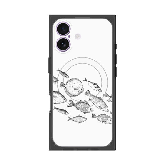 プレミアムスクエアケース with MagSafe［ Coexist No.2 - White ］