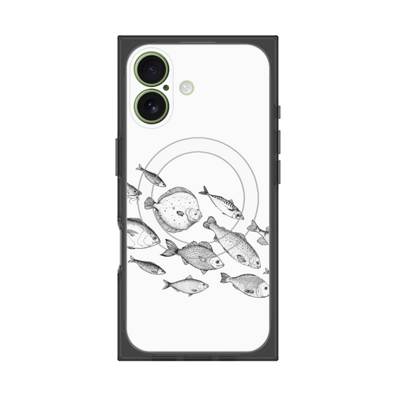 プレミアムスクエアケース with MagSafe［ Coexist No.2 - White ］