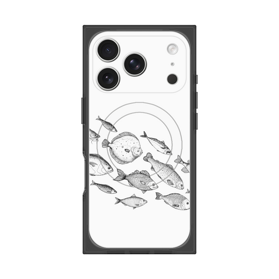 プレミアムスクエアケース with MagSafe［ Coexist No.2 - White ］