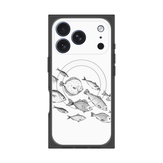 プレミアムスクエアケース with MagSafe［ Coexist No.2 - White ］