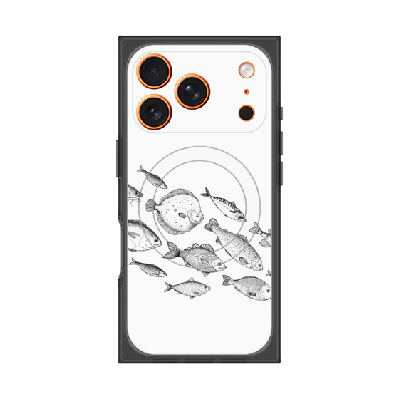 プレミアムスクエアケース with MagSafe［ Coexist No.2 - White ］