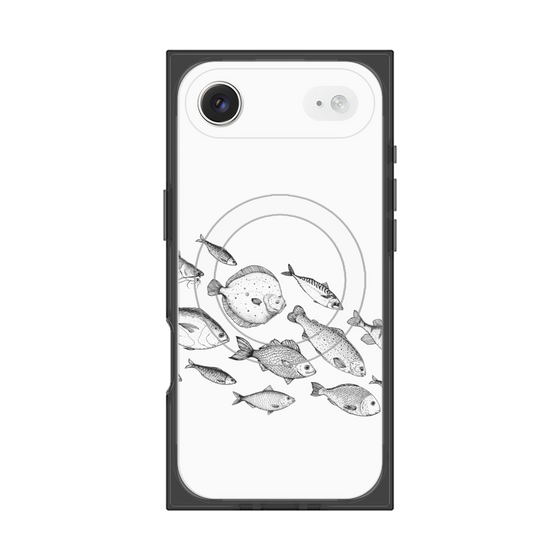 プレミアムスクエアケース with MagSafe［ Coexist No.2 - White ］