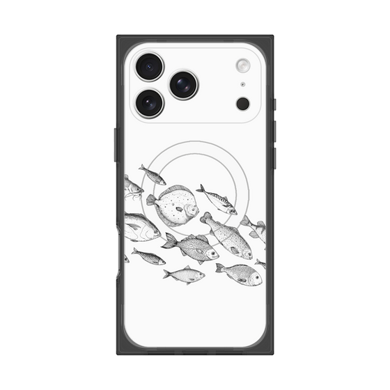 プレミアムスクエアケース with MagSafe［ Coexist No.2 - White ］