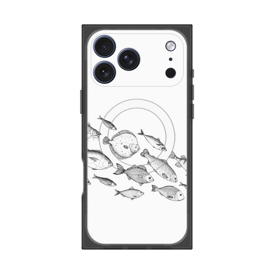 プレミアムスクエアケース with MagSafe［ Coexist No.2 - White ］