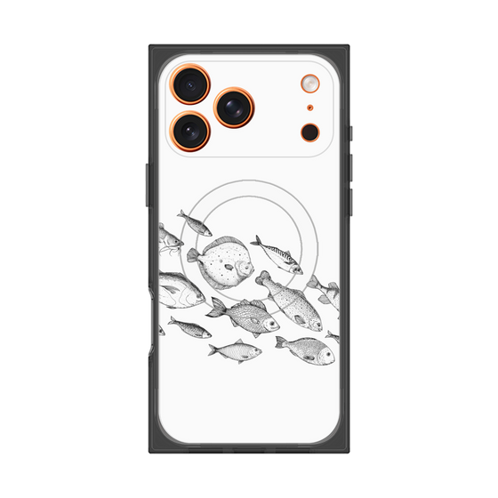 プレミアムスクエアケース with MagSafe［ Coexist No.2 - White ］