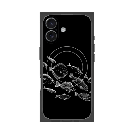 プレミアムスクエアケース with MagSafe［ Coexist No.2 - Black ］