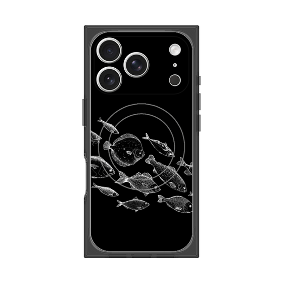 プレミアムスクエアケース with MagSafe［ Coexist No.2 - Black ］