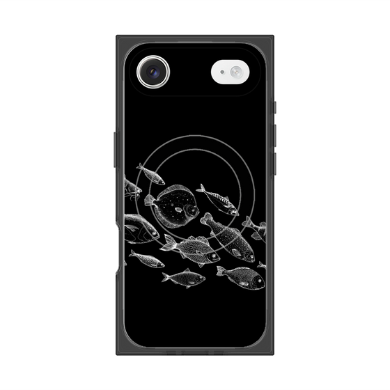 プレミアムスクエアケース with MagSafe［ Coexist No.2 - Black ］