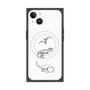 プレミアムスクエアケース with MagSafe［ Dinosaurs No.1 - White ］