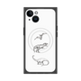 プレミアムスクエアケース with MagSafe［ Dinosaurs No.1 - White ］