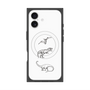 プレミアムスクエアケース with MagSafe［ Dinosaurs No.1 - White ］