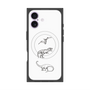 プレミアムスクエアケース with MagSafe［ Dinosaurs No.1 - White ］