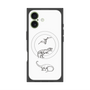 プレミアムスクエアケース with MagSafe［ Dinosaurs No.1 - White ］