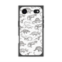 プレミアムスクエアケース with MagSafe［ Dinosaurs No.2 - White ］