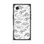 プレミアムスクエアケース with MagSafe［ Dinosaurs No.2 - White ］