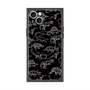 プレミアムスクエアケース with MagSafe［ Dinosaurs No.2 - Black ］