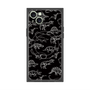 プレミアムスクエアケース with MagSafe［ Dinosaurs No.2 - Black ］
