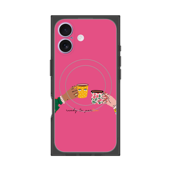 プレミアムスクエアケース with MagSafe［ Teatime - Pink ］