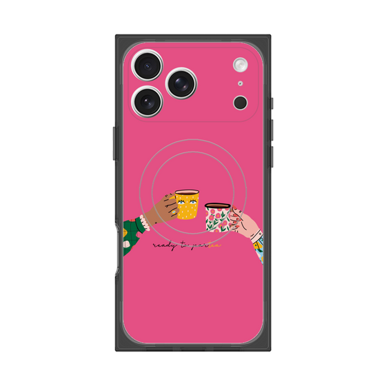 プレミアムスクエアケース with MagSafe［ Teatime - Pink ］
