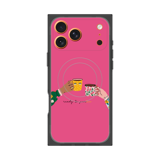プレミアムスクエアケース with MagSafe［ Teatime - Pink ］